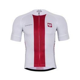 BONAVELO Rövid ujjú kerékpáros mez - POLAND I. - fehér/piros