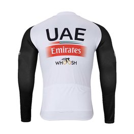 BONAVELO Hosszú ujjú kerékpáros mez - UAE 2024 WINTER - fehér/piros/fekete