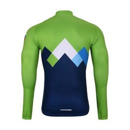 BONAVELO Hosszú ujjú kerékpáros mez - SLOVENIA - kék/zöld