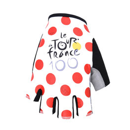 BONAVELO Kerékpáros kesztyű rövid ujjal - TOUR DE FRANCE - piros/fehér