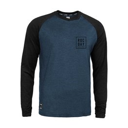 ROCDAY Hosszú ujjú kerékpáros mez nyári - STAGE - fekete/kék