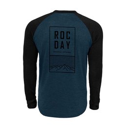 ROCDAY Hosszú ujjú kerékpáros mez nyári - STAGE - fekete/kék