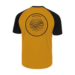 ROCDAY Rövid ujjú kerékpáros mez - GRAVEL - sárga/fekete