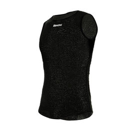 SANTINI Rövid ujjú kerékpáros póló - ALPHA - fekete