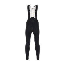 SANTINI Hosszú kerékpáros nadrág kantárral - SVOLTA WINTER - fekete/narancssárga