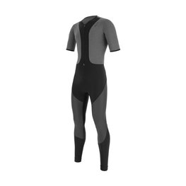 SANTINI Hosszú kerékpáros nadrág kantárral - VEGA GRIDO WINTER - szürke/fekete