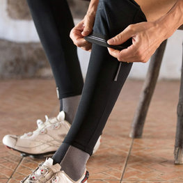 SANTINI Kerékpáros lábmelegítő - TOTUM - fekete