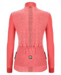 SANTINI Hosszú ujjú kerékpáros mez - COLORE PURO LADY W - rózsaszín