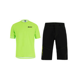 SANTINI Kerékpáros MTB szett - SASSO MTB  - zöld/fekete