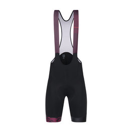 SANTINI Rövid kerékpáros nadrág kantárral - LA VUELTA 2018 - fekete/lila