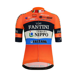 SANTINI Rövid ujjú kerékpáros mez - NIPPO FANTINI 2019 - kék/fekete/narancssárga/fehér