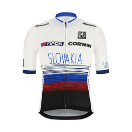 SANTINI Rövid ujjú kerékpáros mez - TEAM SLOVAKIA 2019 - piros/kék/fehér