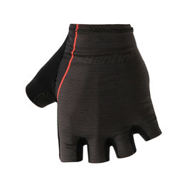 SANTINI Kerékpáros kesztyű rövid ujjal - SOFFIO - zöld/fekete