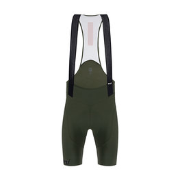 SANTINI Rövid kerékpáros nadrág kantárral - TONO PURO - zöld