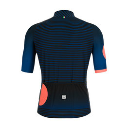 SANTINI Rövid ujjú kerékpáros mez - KARMA MILLE - kék/rózsaszín