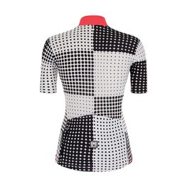 SANTINI Rövid ujjú kerékpáros mez - TONO SFERA LADY - fekete/fehér