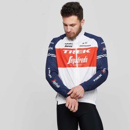 SANTINI Kerékpáros szélálló dzseki - TREK SEGAFREDO 2021 - piros/fehér/kék