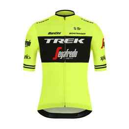SANTINI Rövid ujjú kerékpáros mez - TREK 2019 BLEND - sárga/fekete