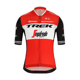 SANTINI Rövid ujjú kerékpáros mez - TREK 2019 SLEEK99 - fehér/fekete/piros