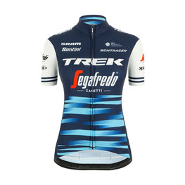SANTINI Rövid ujjú kerékpáros mez - TREK 2020 LADY - fehér/kék