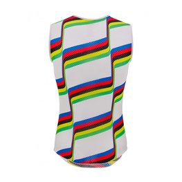 SANTINI Ujjatlan kerékpáros póló - UCI COLORADO SPRINGS 1986 - fehér/szivárványos