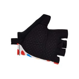 SANTINI Kerékpáros kesztyű rövid ujjal - TOUR DE FRANCE 2024 - fehér/piros