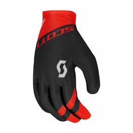 SCOTT Kerékpáros kesztyű hosszú ujjal - RC TEAM LF - fekete/piros