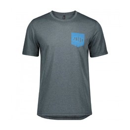 SCOTT Rövid ujjú kerékpáros póló - TRAIL FLOW DRI - kék