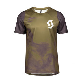 SCOTT Rövid ujjú kerékpáros mez - TRAIL VERTIC - zöld/szürke