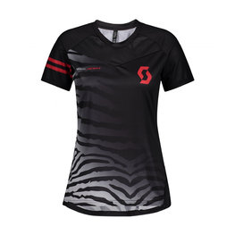 SCOTT Rövid ujjú kerékpáros mez - TRAIL VERTIC LADY - fekete/rózsaszín