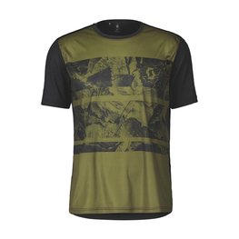 SCOTT Rövid ujjú kerékpáros mez - TRAIL FLOW SS - zöld/fekete