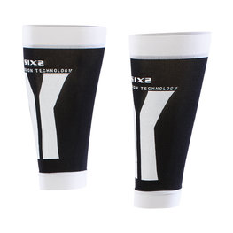 SIX2 Kerékpáros térdig érő melegítő - CALF - fekete/fehér