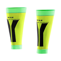 SIX2 Kerékpáros térdig érő melegítő - CALF - sárga/zöld