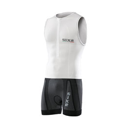 SIX2 Kerékpáros overál - BDB - fehér/fekete