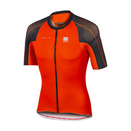 SPORTFUL Rövid ujjú kerékpáros mez - BODYFIT SPEEDSKIN - narancssárga/fekete