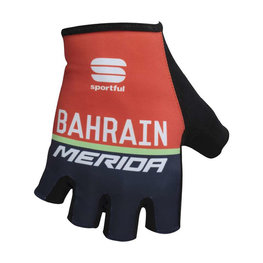 SPORTFUL Kerékpáros kesztyű rövid ujjal - BAHRAIN MERIDA 2017 - fekete/piros