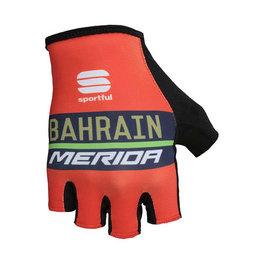 SPORTFUL Kerékpáros kesztyű rövid ujjal - BAHRAIN MERIDA 2018 - piros/fekete/kék