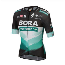 SPORTFUL Rövid ujjú kerékpáros mez - BORA HANSGROHE 2020 - fekete/zöld
