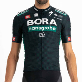 SPORTFUL Rövid ujjú kerékpáros mez - BORA HANSGROHE 2021 - zöld/szürke