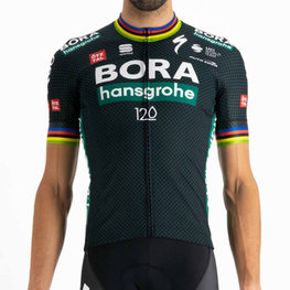 SPORTFUL Rövid ujjú kerékpáros mez - BORA HANSGROHE 2021  - szürke/zöld