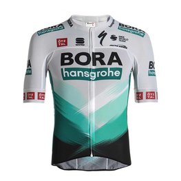 SPORTFUL Rövid ujjú kerékpáros mez - BORA HANSGROHE 2021 - zöld/szürke
