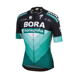 SPORTFUL Rövid ujjú kerékpáros mez - BORA HANSGROHE 2019 - fekete/zöld