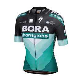 SPORTFUL Rövid ujjú kerékpáros mez - BORA HANSGROHE 2019 - zöld/fekete