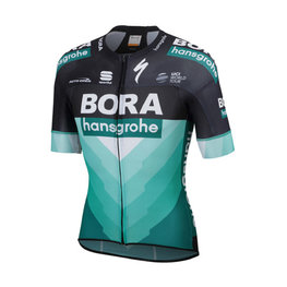 SPORTFUL Rövid ujjú kerékpáros mez - BORA HANSGROHE 2019  - zöld/fekete
