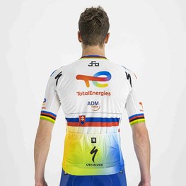 SPORTFUL Rövid ujjú kerékpáros mez - TOTAL ENERGIES 2022 - sárga/narancssárga/fehér/kék