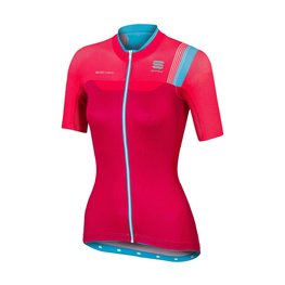SPORTFUL Rövid ujjú kerékpáros mez - BODYFIT PRO LADY - rózsaszín/türkiz