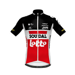 Rövid ujjú kerékpáros mez - LOTTO SOUDAL 2020 - fehér/piros/fekete