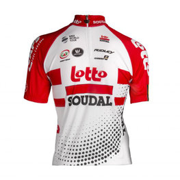 Rövid ujjú kerékpáros mez - LOTTO SOUDAL 19 KIDS - fehér/piros
