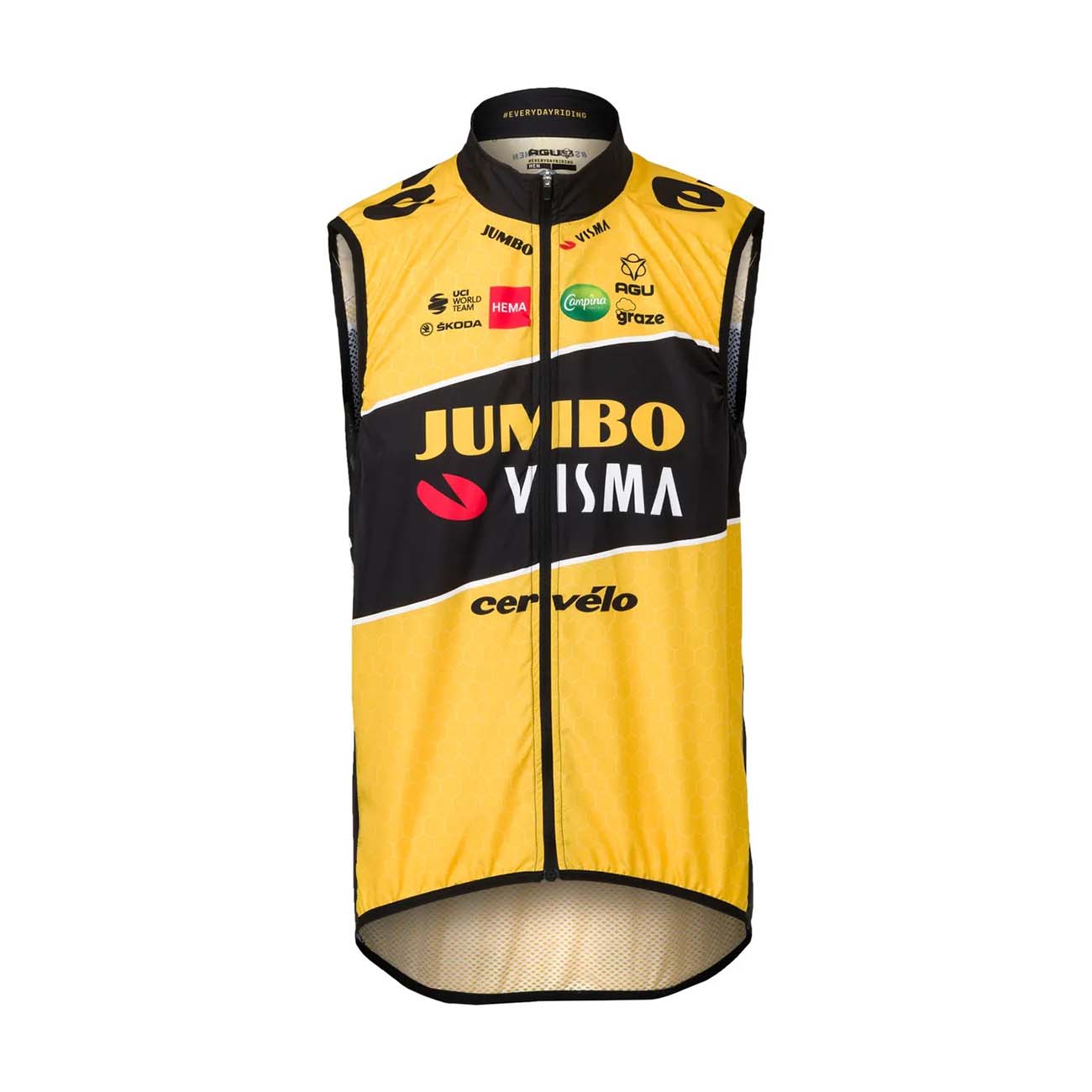 AGU Kerékpáros Mellény - JUMBO-VISMA 2022 - Sárga/fekete