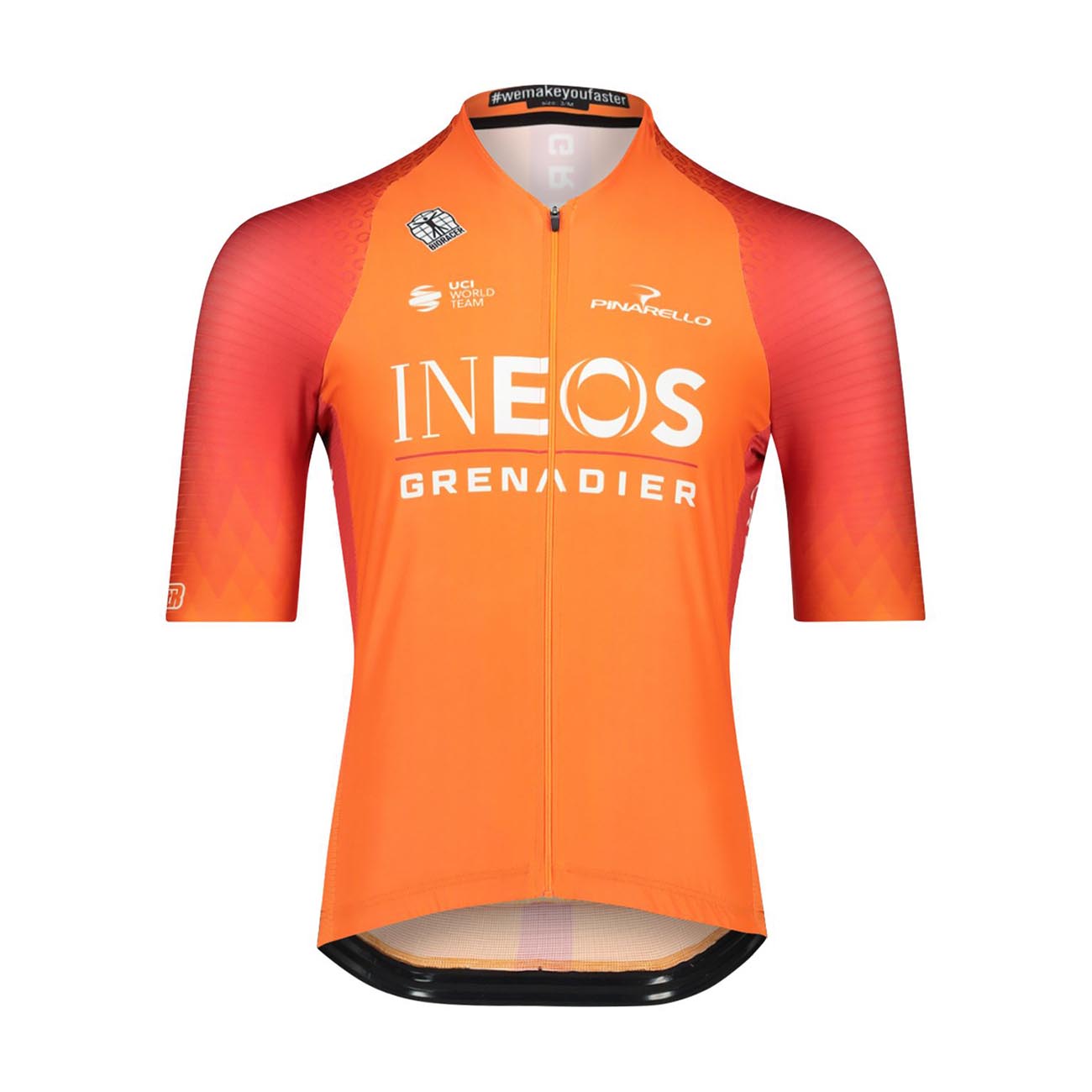 BIORACER Rövid Ujjú Kerékpáros Mez - INEOS GRENADIERS '22 - Piros/narancssárga